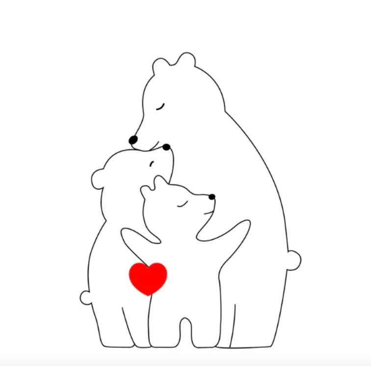 Famille d’ours personnalisée faite à la main