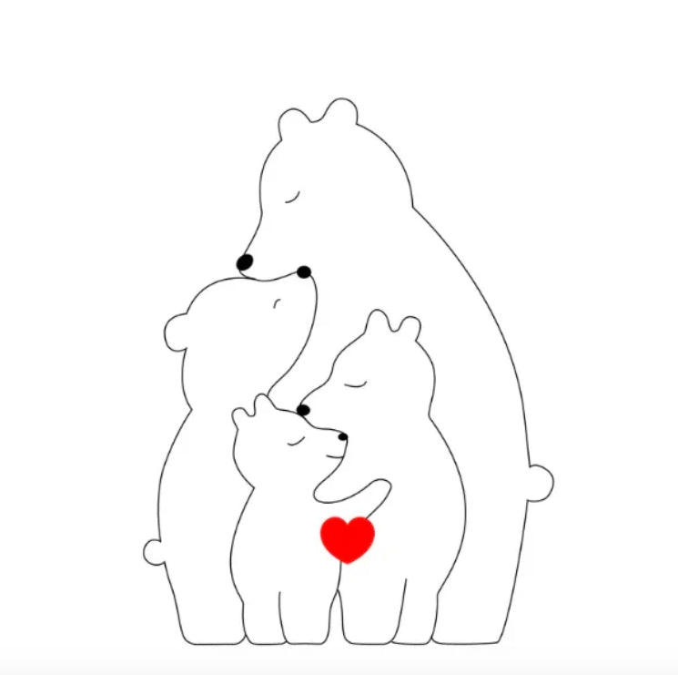 Famille d’ours personnalisée faite à la main