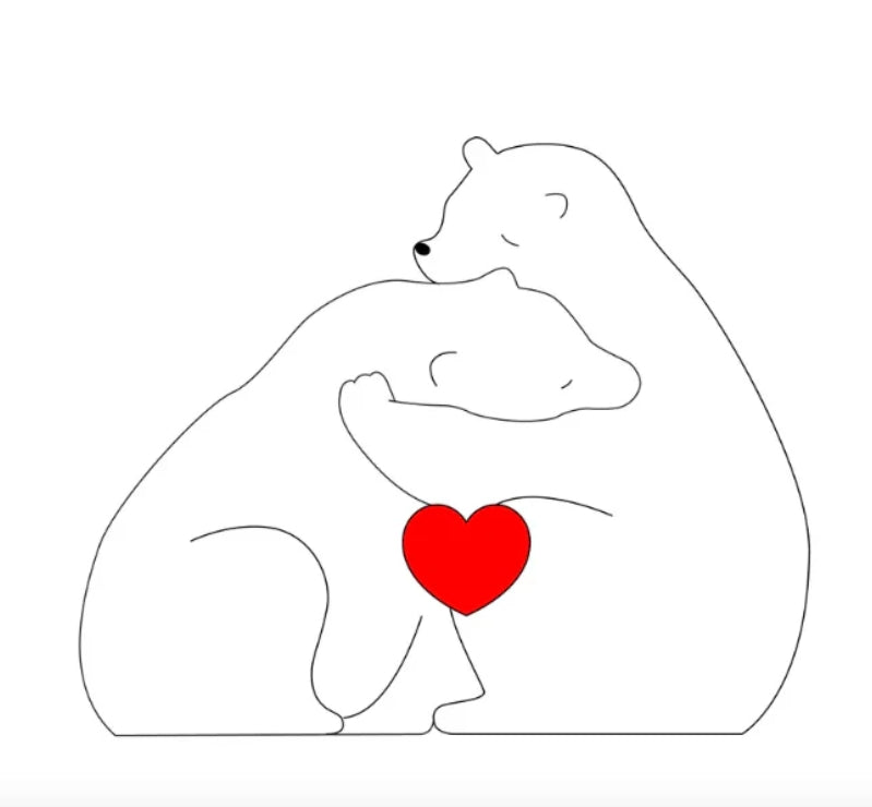 Famille d’ours personnalisée faite à la main