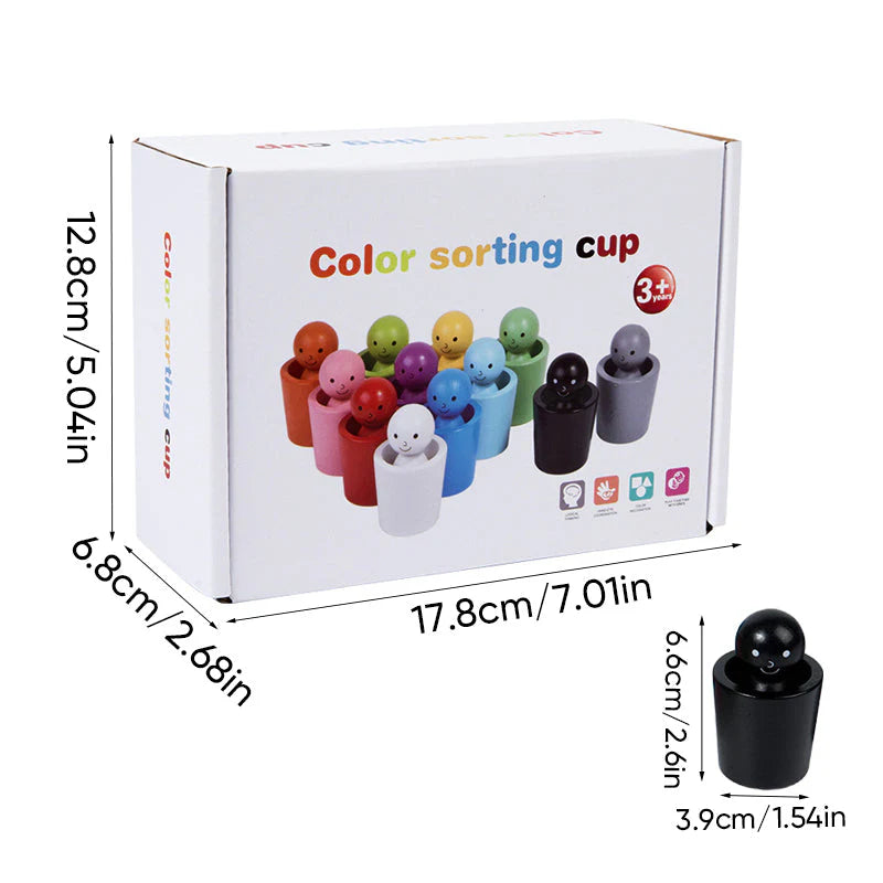 Jeu d'association de couleurs en bois pour enfants