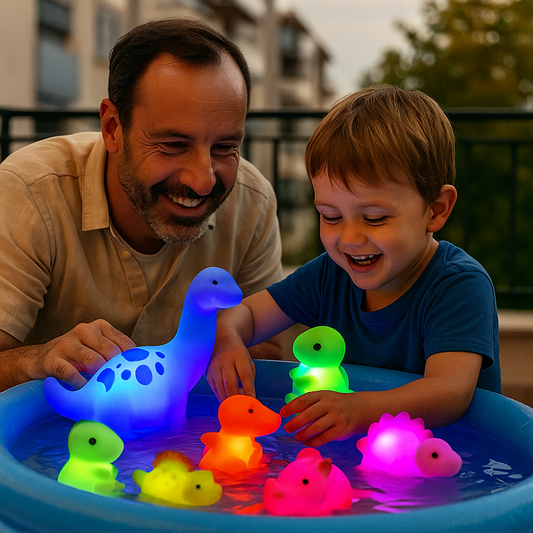 Jouet de bain dinosaure lumineux