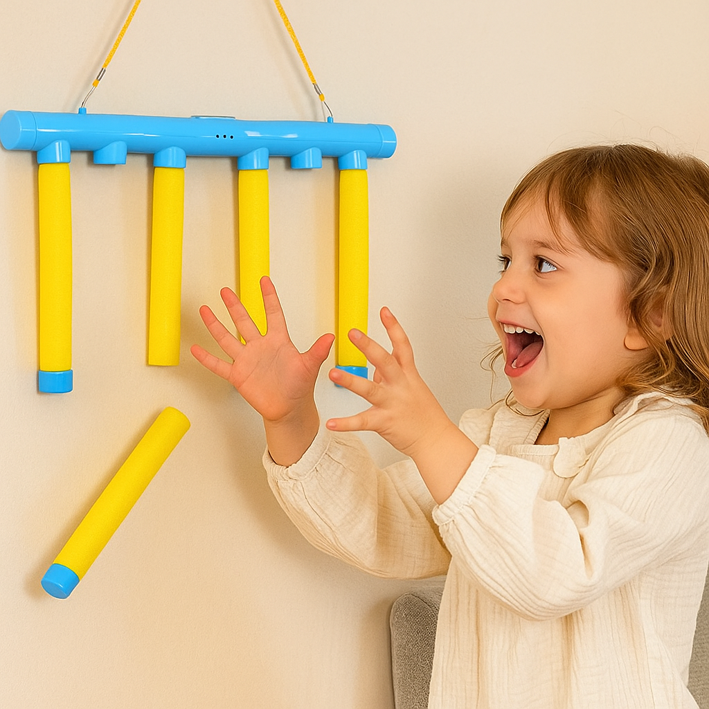 Bâtonnets tombants – jeu de réaction pour enfants