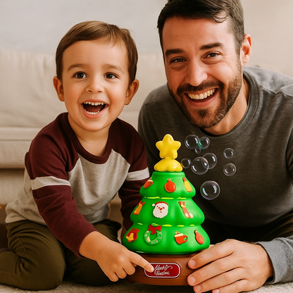 Sapin de Noël à bulles musicales avec autocollants à décorer