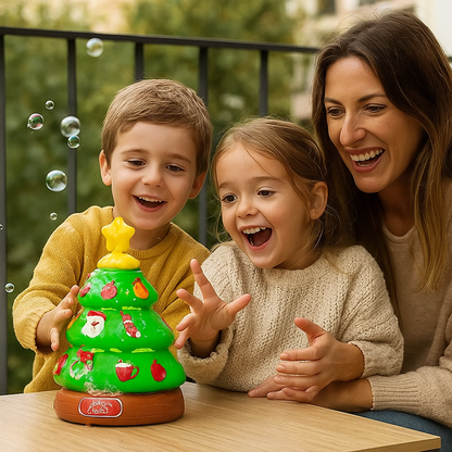 Sapin de Noël à bulles musicales avec autocollants à décorer