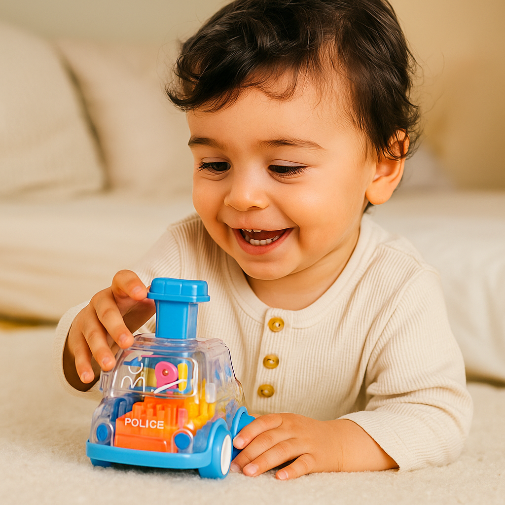 Appuie et pars – Voitures à engrenages