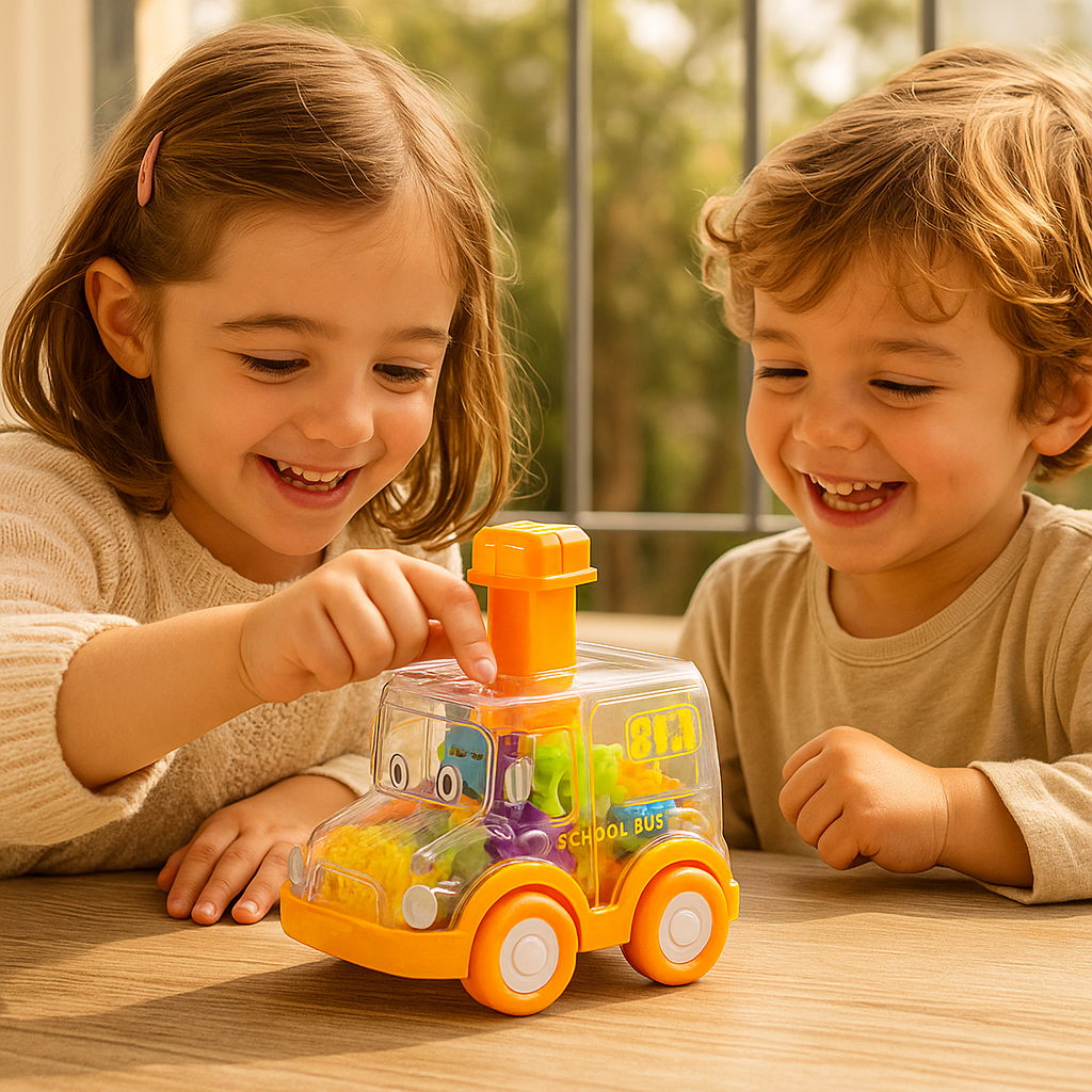 Appuie et pars – Voitures à engrenages