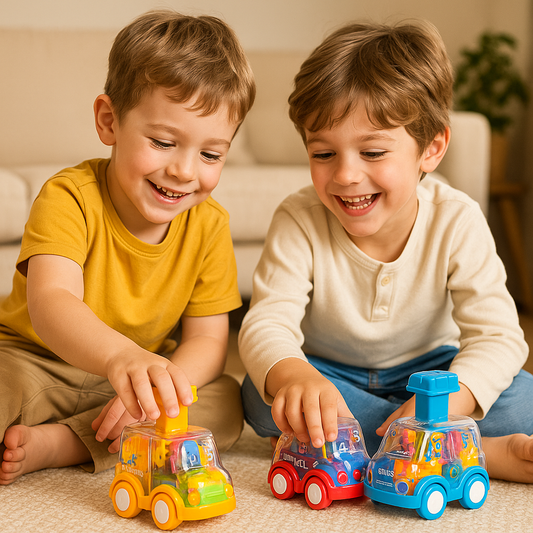 Appuie et pars – Voitures à engrenages