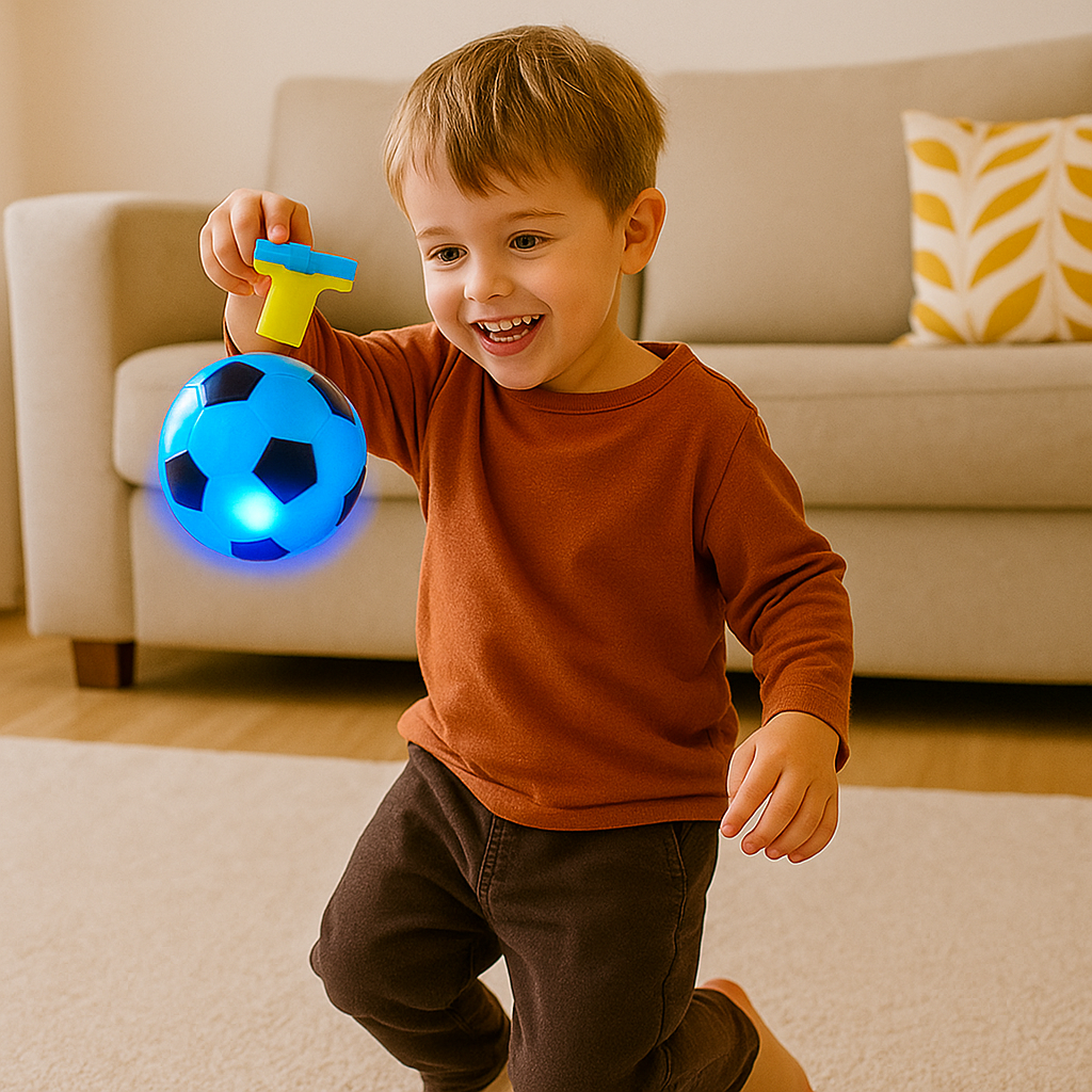 Toupie football lumineuse LED