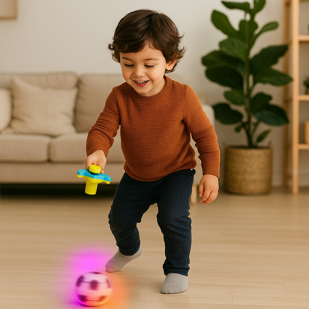 Toupie football lumineuse LED