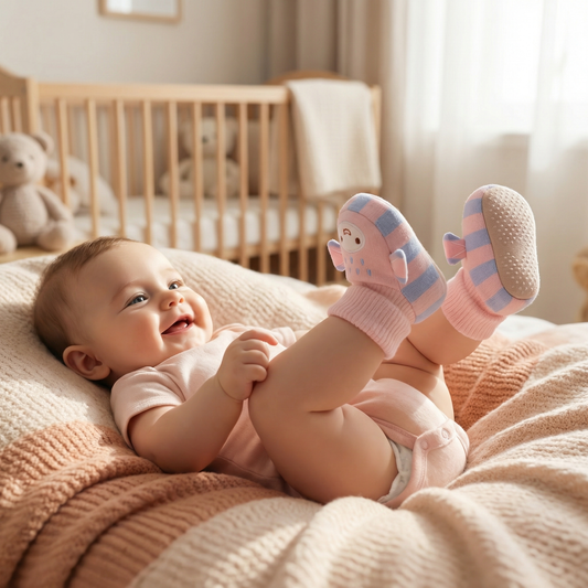 Chaussons-Bas Bébé Tout Doux – Chauds, Antidérapants & Confortables