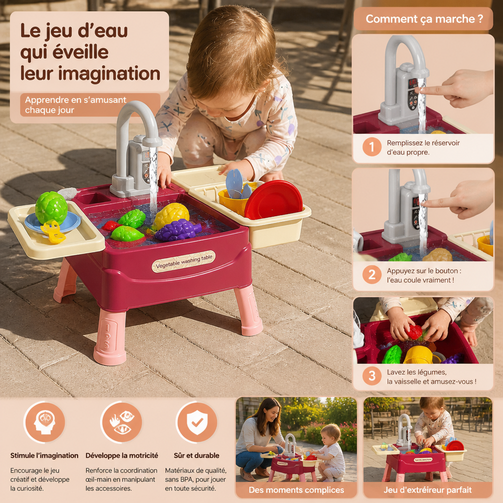 Water Wonder – Cuisine Jouet avec Robinet Magique à Eau