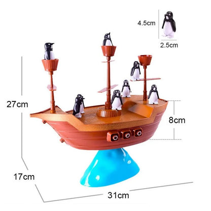 Jeu d’équilibre du bateau pirate pingouin