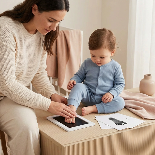 Kit d’empreintes de mains et de pieds pour bébé – Ensemble souvenir pour tout-petits