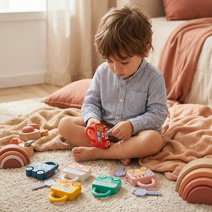 Jouet montessori clés et serrures – Couleurs et motifs