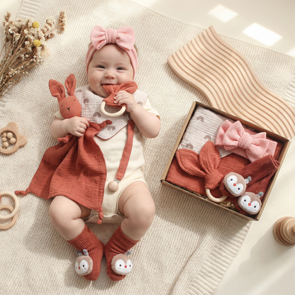 Coffret Cadeau Nouveau-Né 6 Pièces – Kit de Naissance Bébé