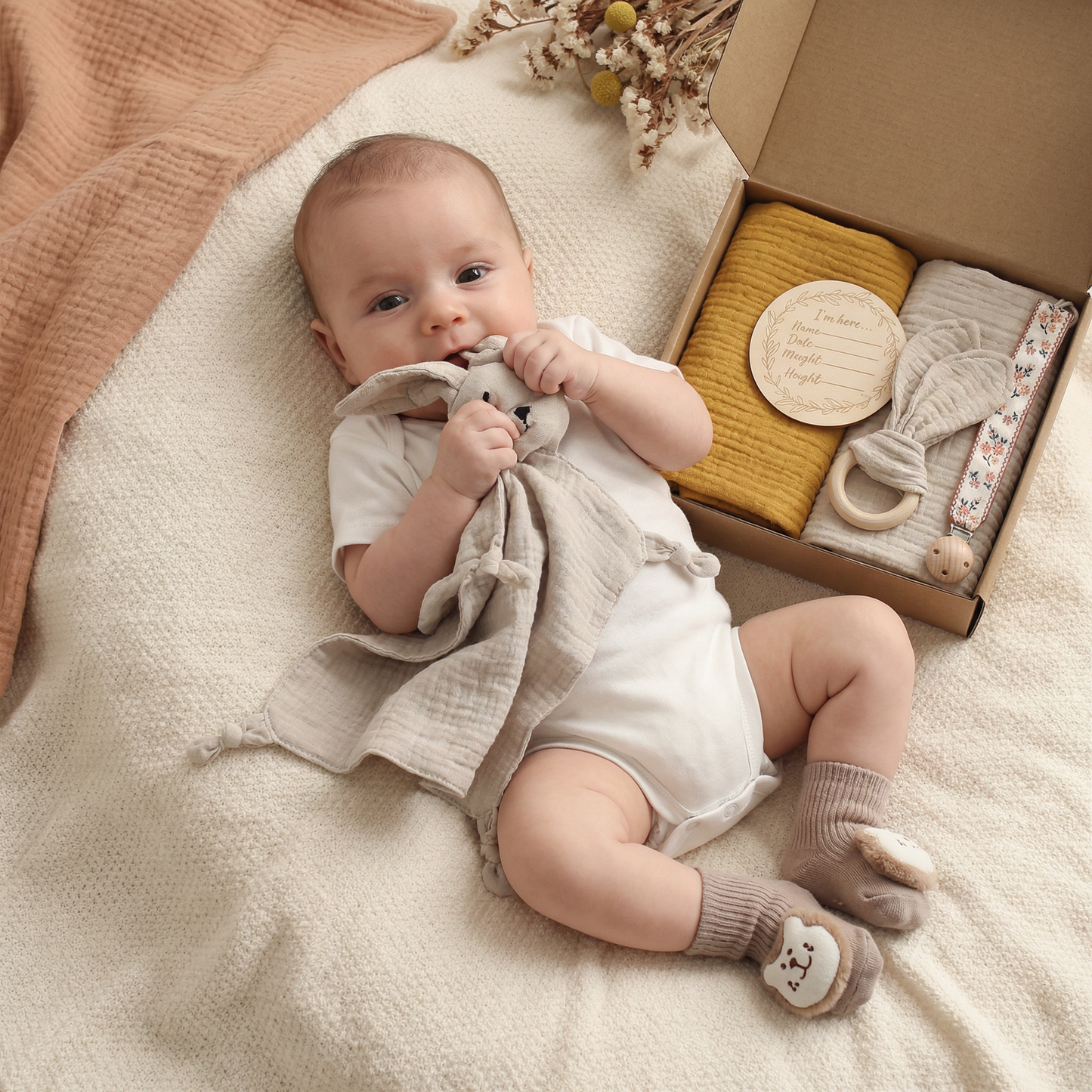 Coffret Cadeau Nouveau-Né 6 Pièces – Kit de Naissance Bébé