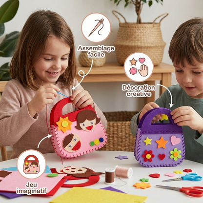 Kit de Pochettes en Feutrine Sûres à Coudre Soi-Même