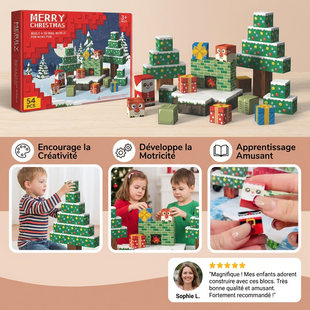 Blocs magnétiques de Noël