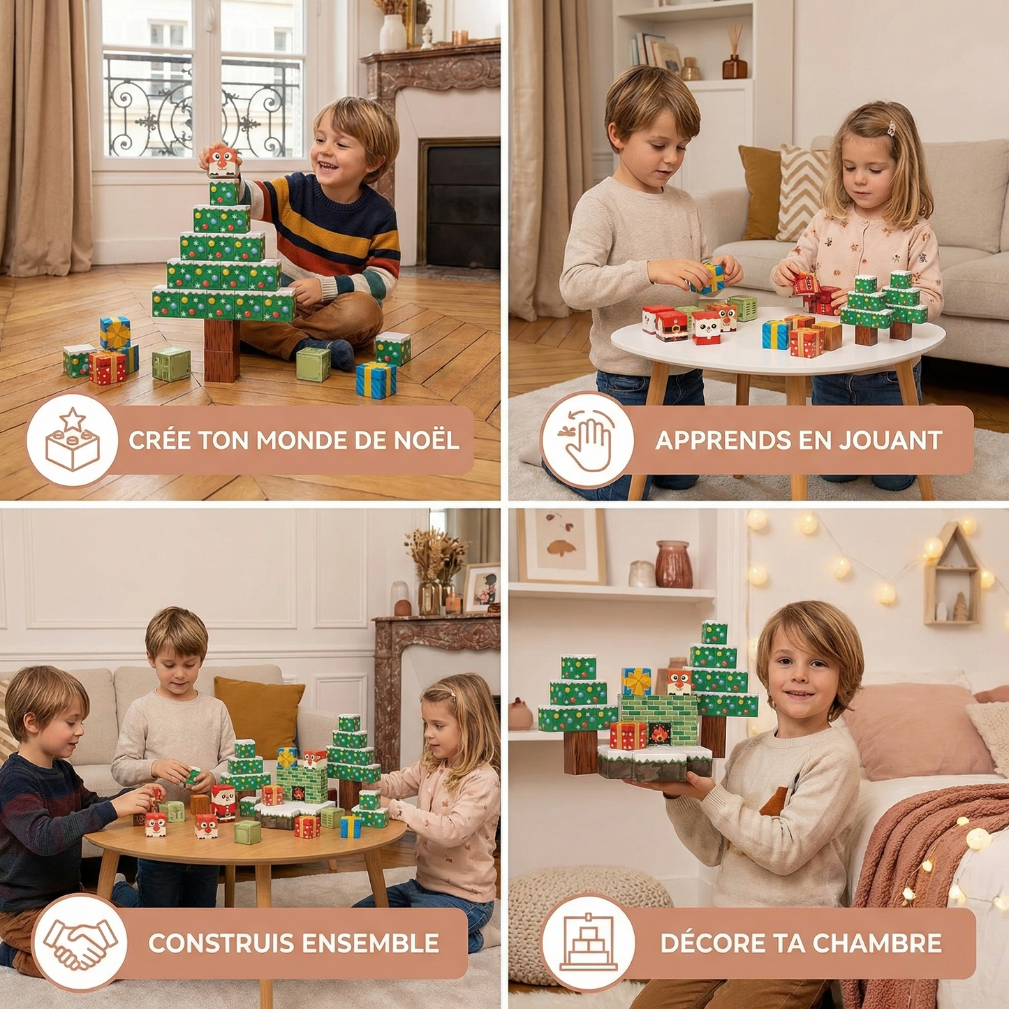 Blocs magnétiques de Noël