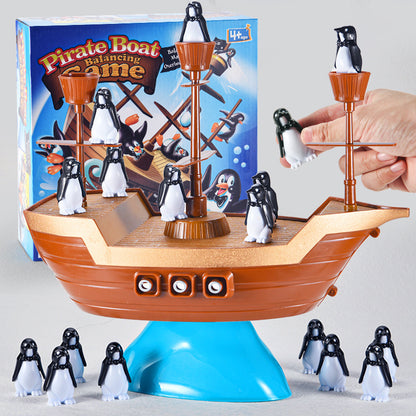 Jeu d’équilibre du bateau pirate pingouin