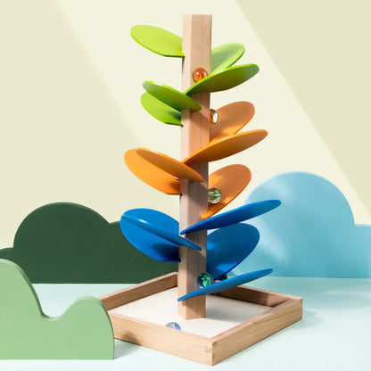 Arbre à boules en bois pour les enfants