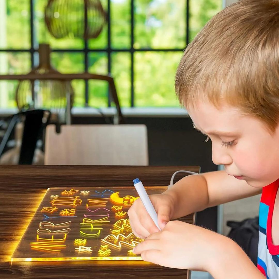 Planche à dessin lumineuse à LED pour enfants
