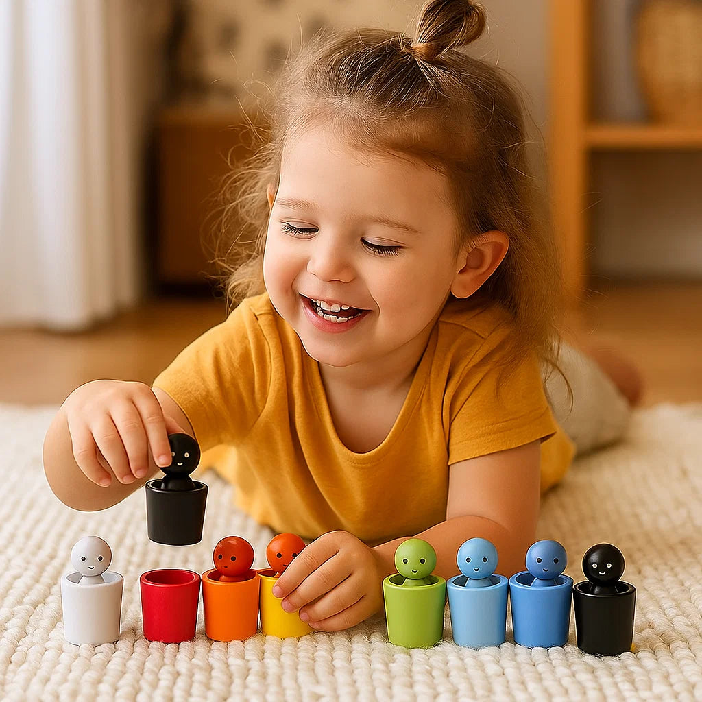 Les poupées de couleur à trier pour les enfants