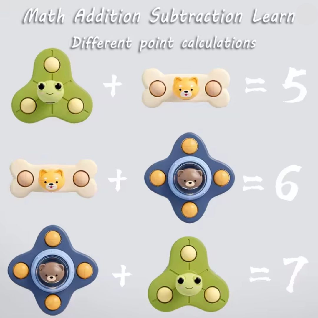 Spinner Montessori à ventouse – Jouet d’apprentissage rotatif