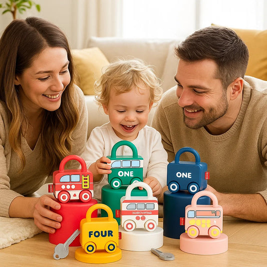 Jouet montessori clés et serrures – Couleurs et motifs