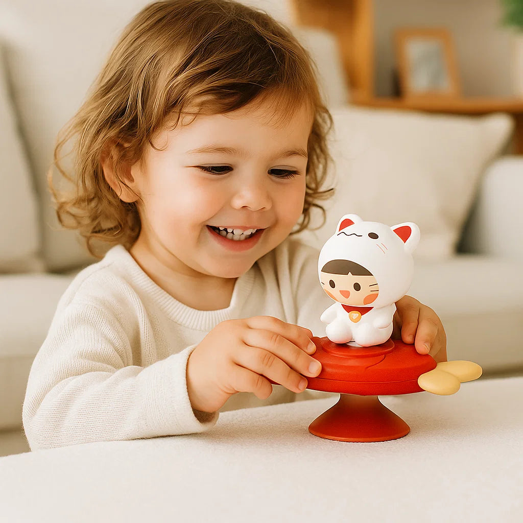 Spinner Montessori à ventouse – Jouet d’apprentissage rotatif