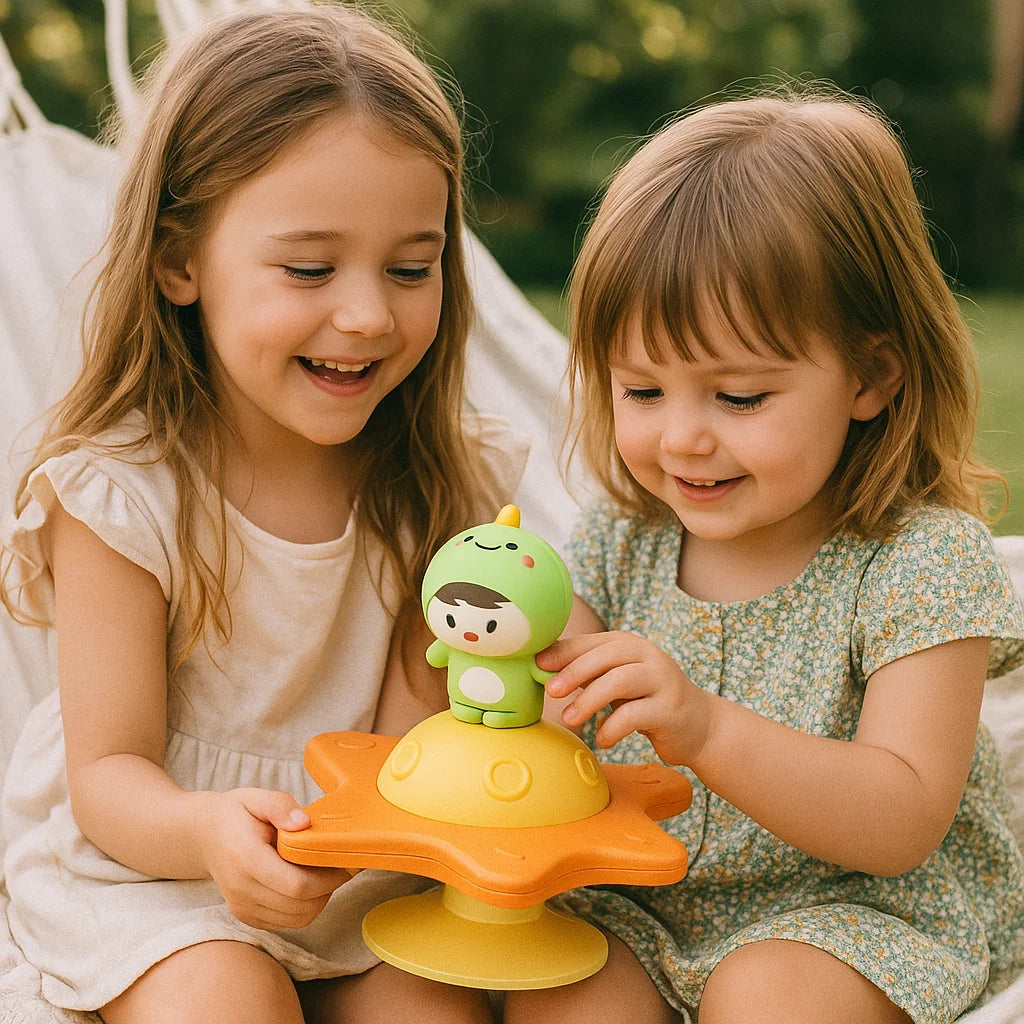 Spinner Montessori à ventouse – Jouet d’apprentissage rotatif