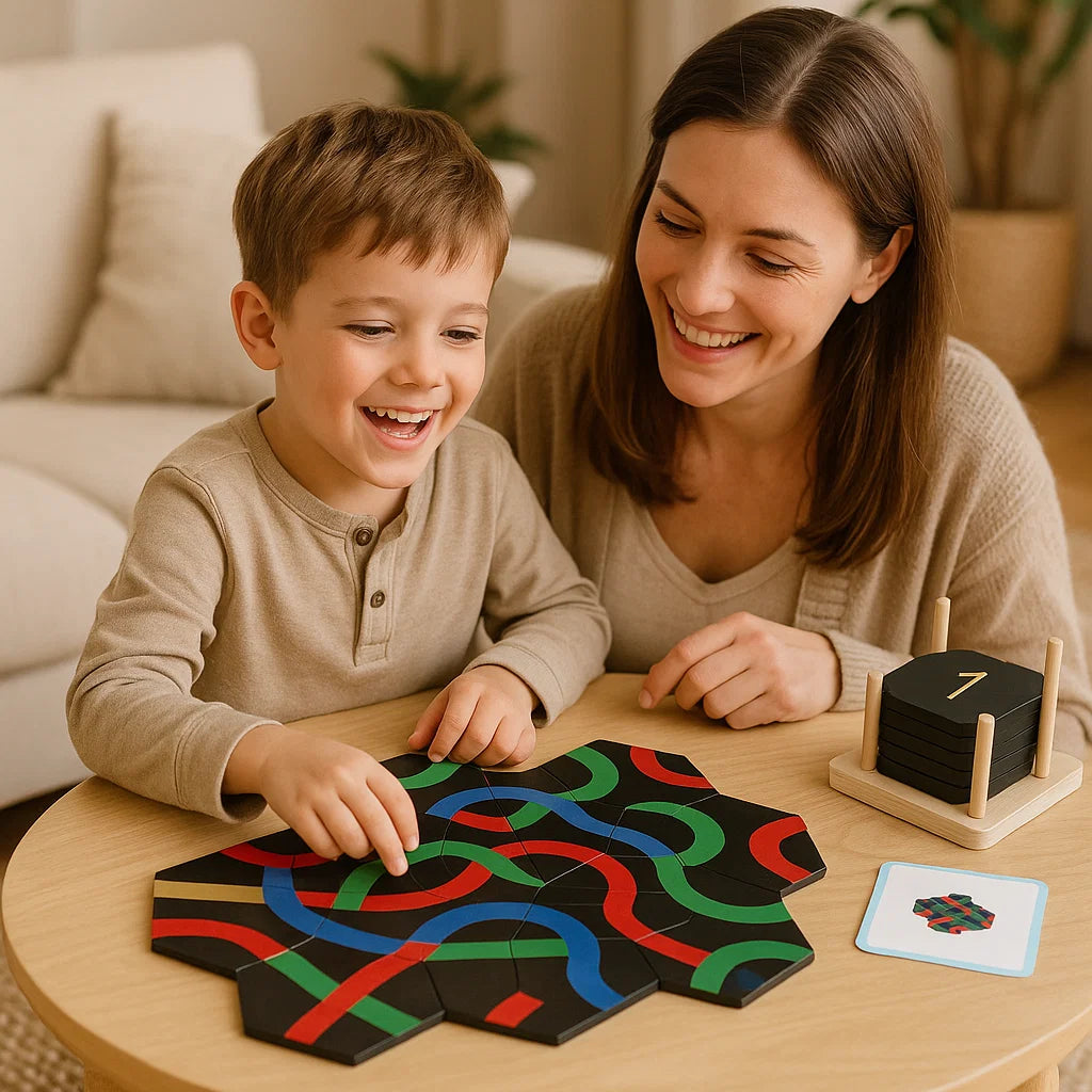 Puzzle des chemins – jeu pédagogique de recherche de parcours pour toute la famille