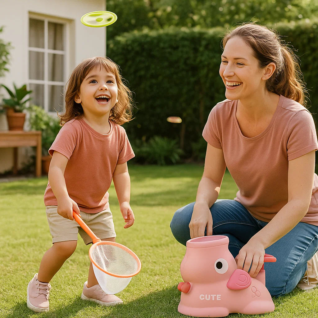 Jeu de frisbee à filet